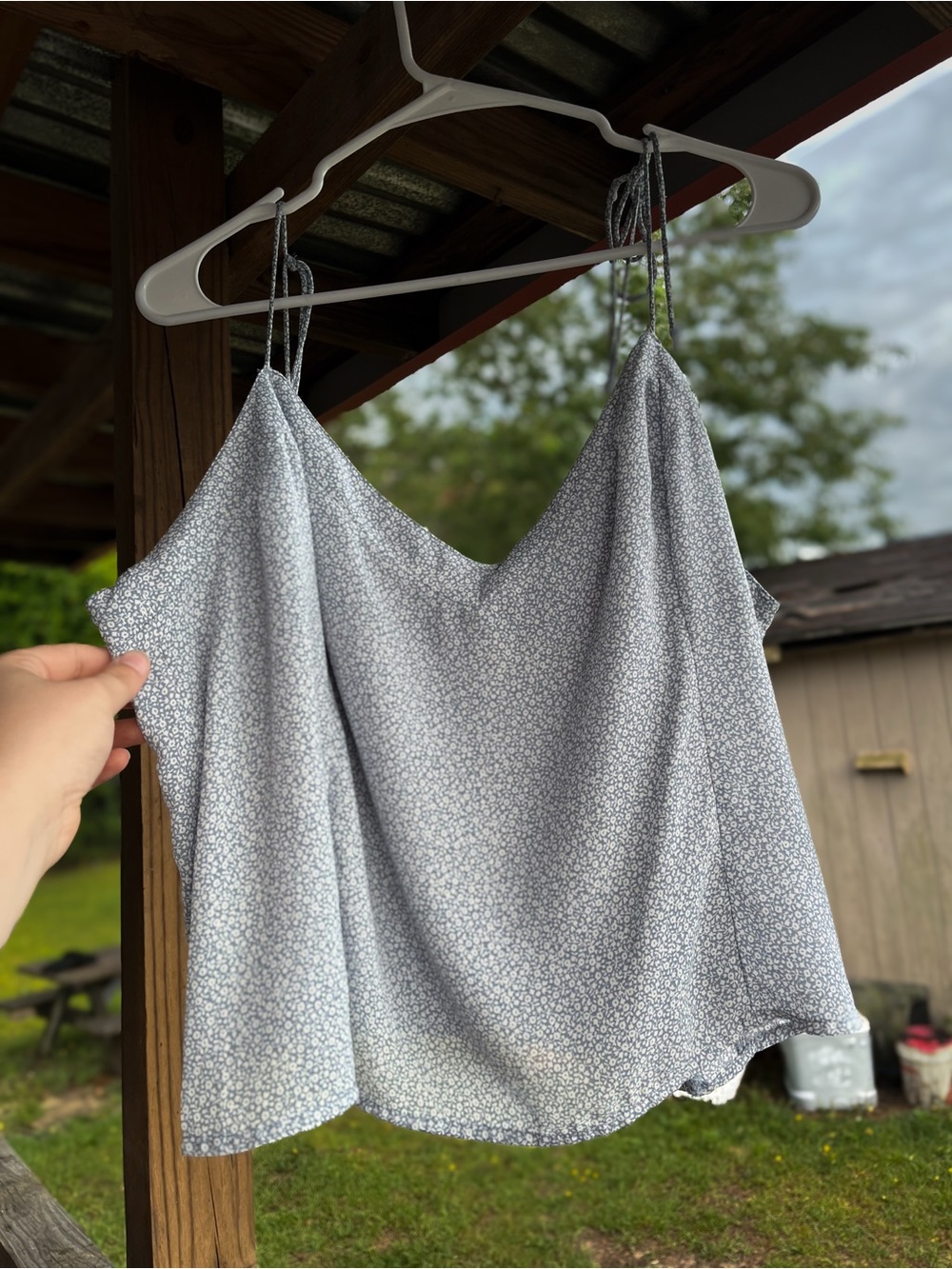 Abercrombie & Fitch Light Blue Floral Cami Tank - Picture 1 of 3
